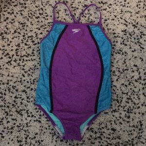 Girls purple and blue speedo swimsuit